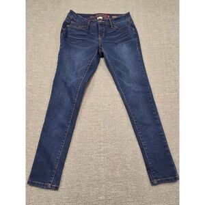 Faded Glory Ultimate Skinny Jeans Dark Wash Denim Petite 4P Stretch Mid Rise